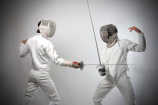 two people dueling HD wallpaper